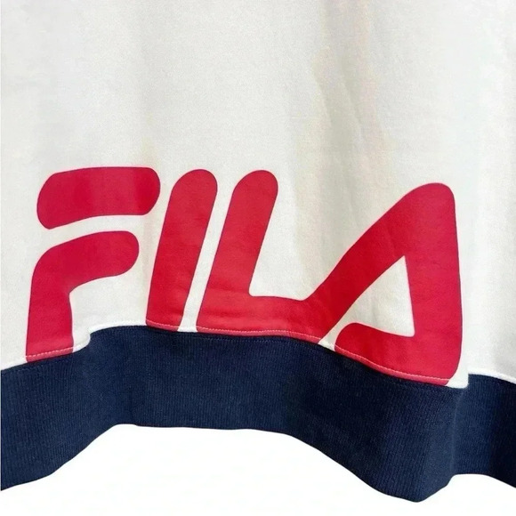 Fila Women’s Crewneck Logo Sweatshirt White Size 1X NWT - Picture 3 of 7